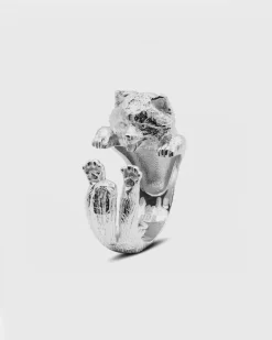ANELLO HUG VOLPINO DI POMERANIA IN ARGENTO