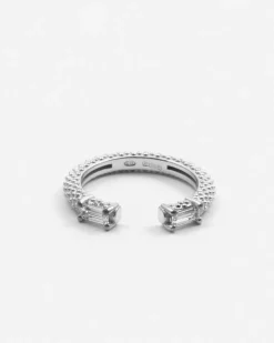 ANELLO IN ARGENTO DOUBLE MIRROR CON BRILLANTI