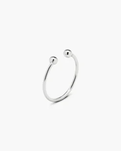 ANELLO PIERCING SFERE IN ARGENTO