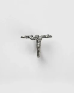 ANELLO SERPENTE CON PIETRA BLU