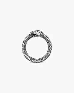 ANELLO SERPENTE UROBORO ARGENTO