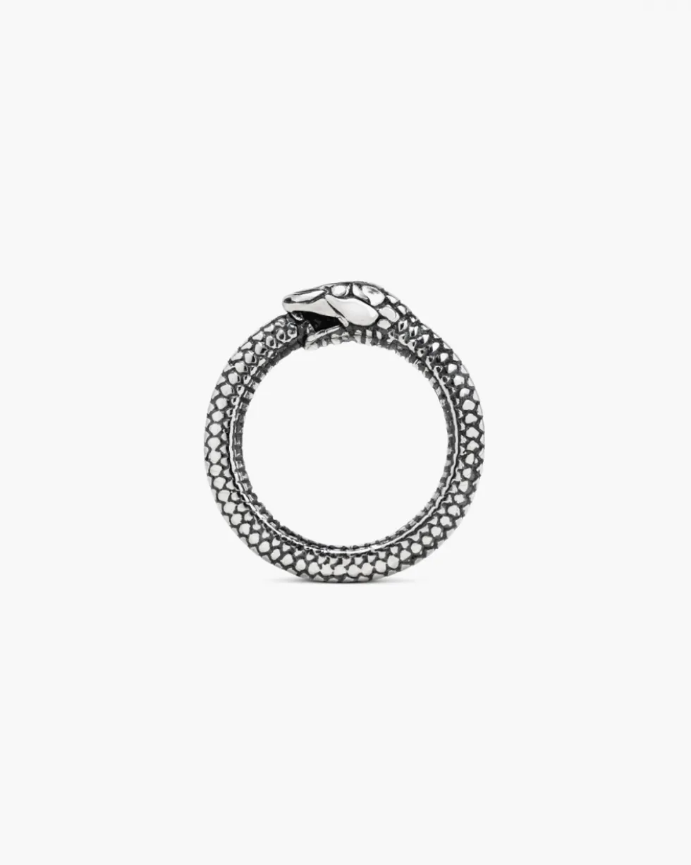 ANELLO SERPENTE UROBORO ARGENTO