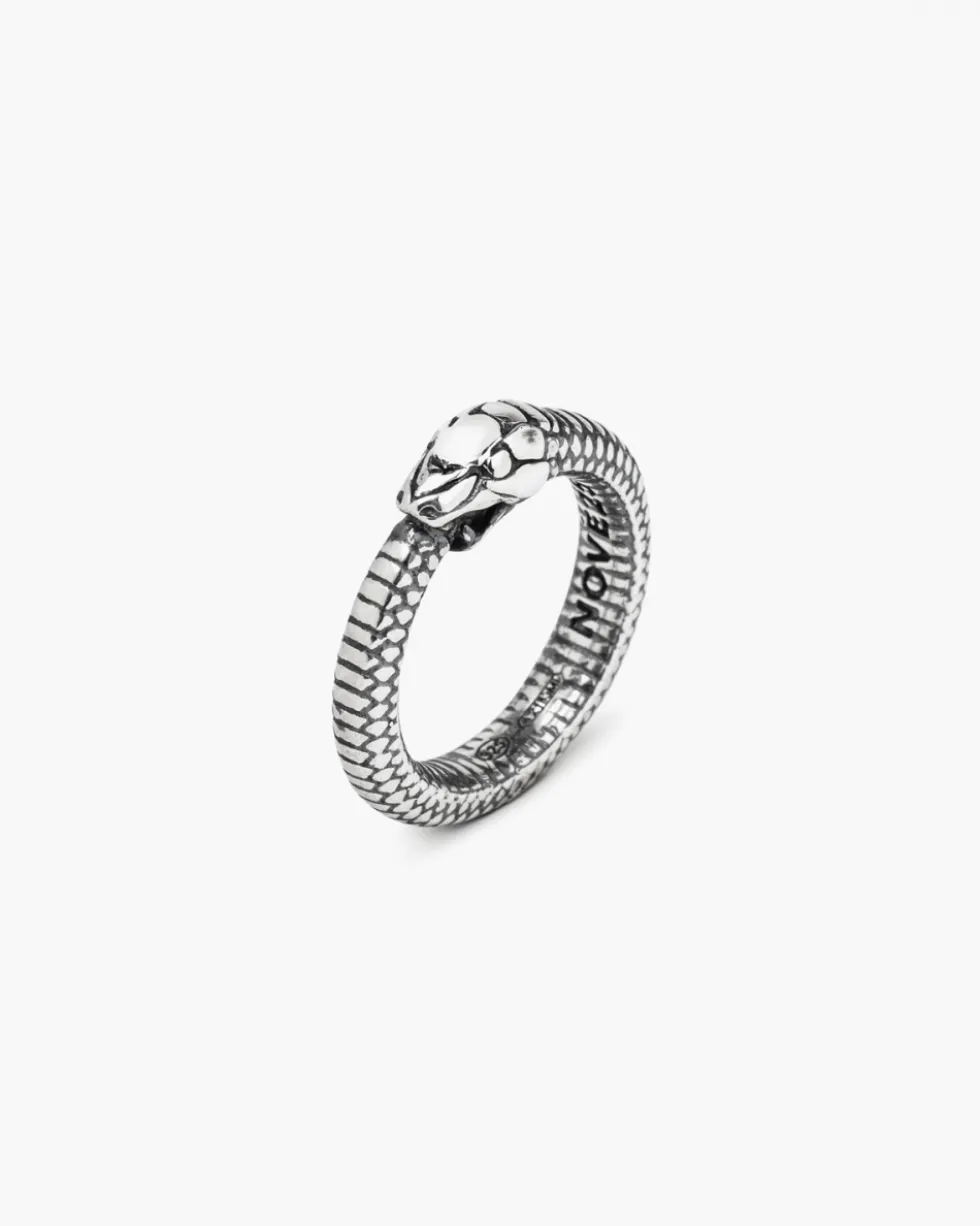 ANELLO SERPENTE UROBORO ARGENTO