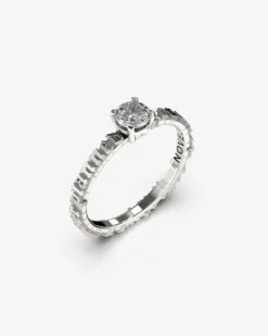 ANELLO SOLITARIO LYRICS ARGENTO CON DIAMANTE