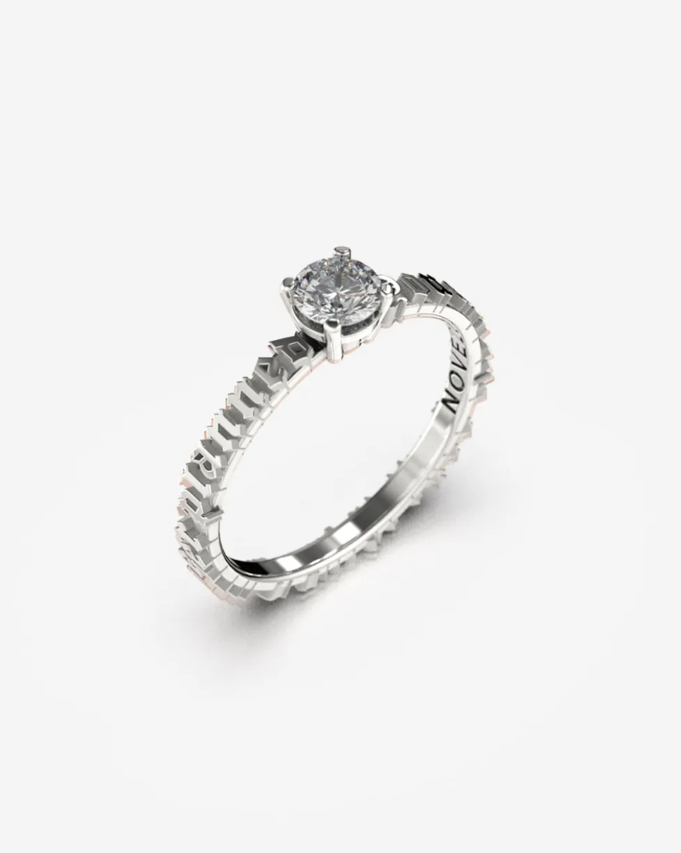 ANELLO SOLITARIO LYRICS ORO CON DIAMANTE
