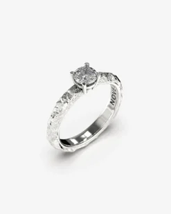 ANELLO SOLITARIO ROCCIA ORO CON DIAMANTE