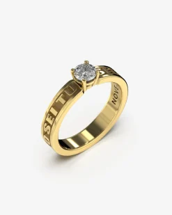 ANELLO SOLITARIO TESTO ARGENTO CON DIAMANTE