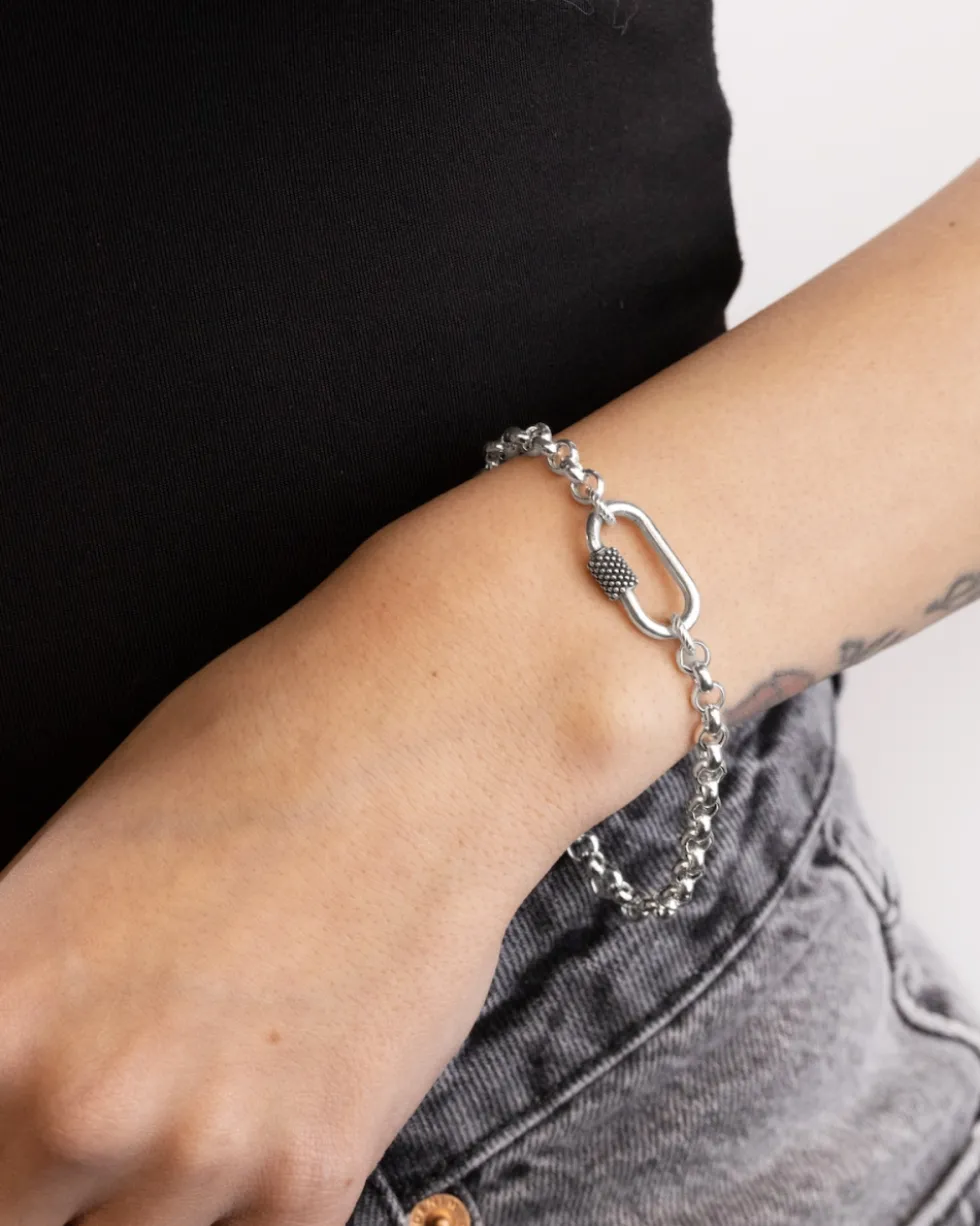 BRACCIALE BERGER 500 IN ARGENTO CON MOSCHETTONE