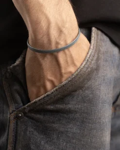 BRACCIALE CALZA PIATTA IN ARGENTO