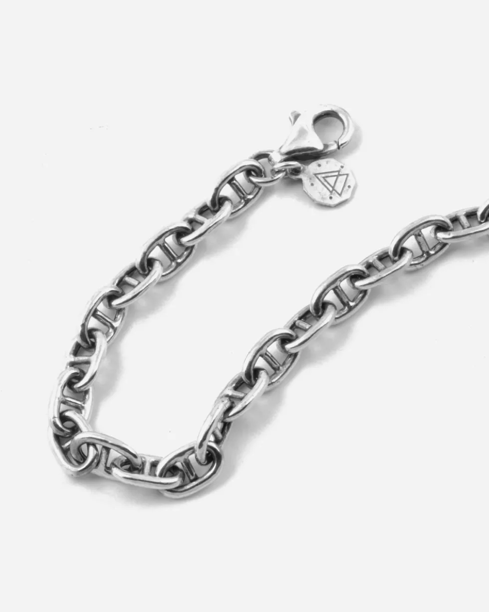 BRACCIALE CATENA TRAVERSINO IN ARGENTO