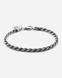 BRACCIALE CORDA IN ARGENTO 080