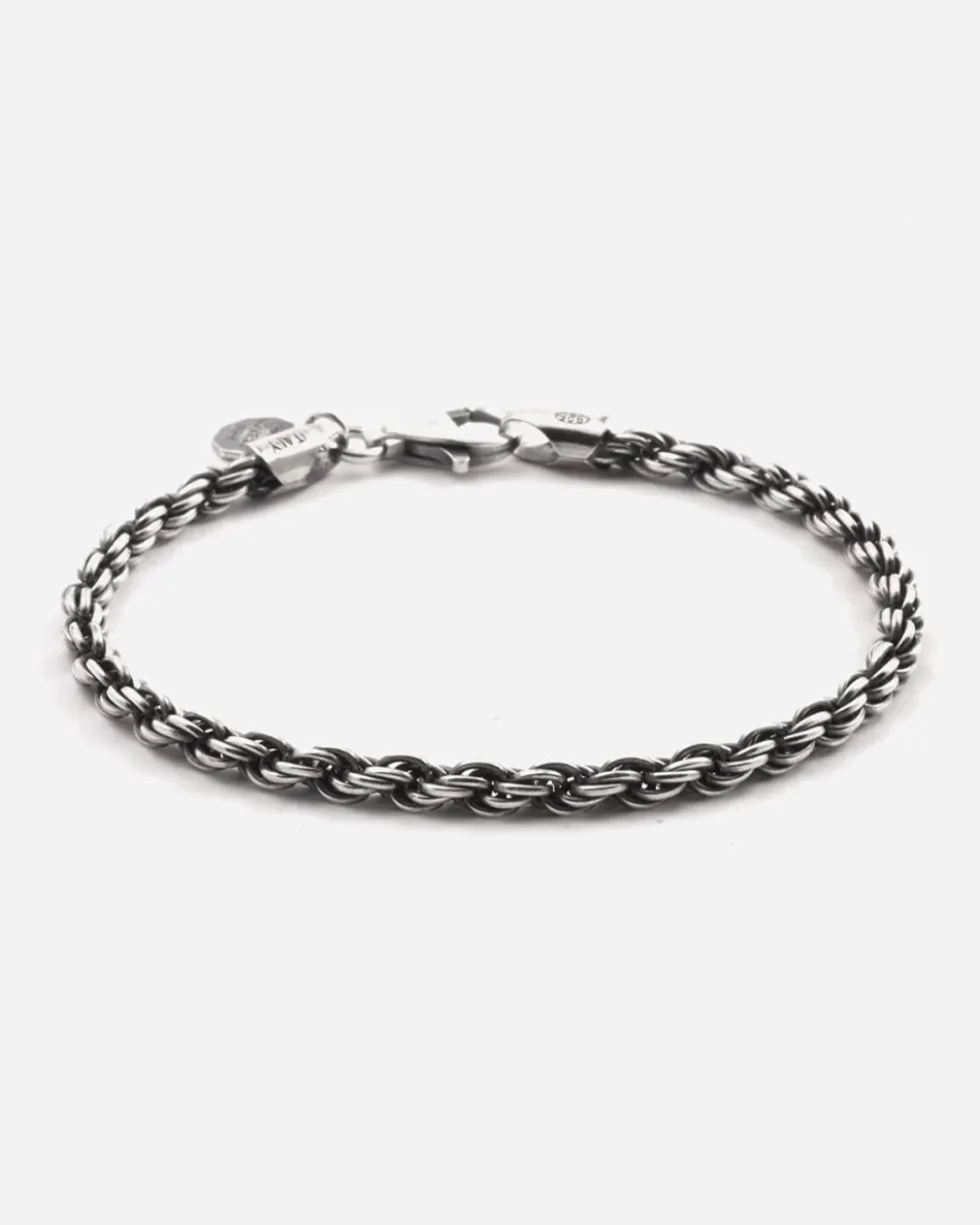 BRACCIALE CORDA IN ARGENTO 080