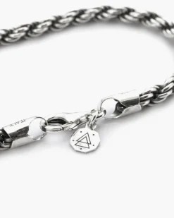 BRACCIALE CORDA IN ARGENTO 100