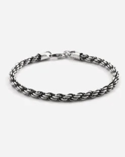 BRACCIALE CORDA IN ARGENTO 100