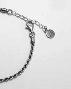 BRACCIALE CORDA IN ARGENTO 050