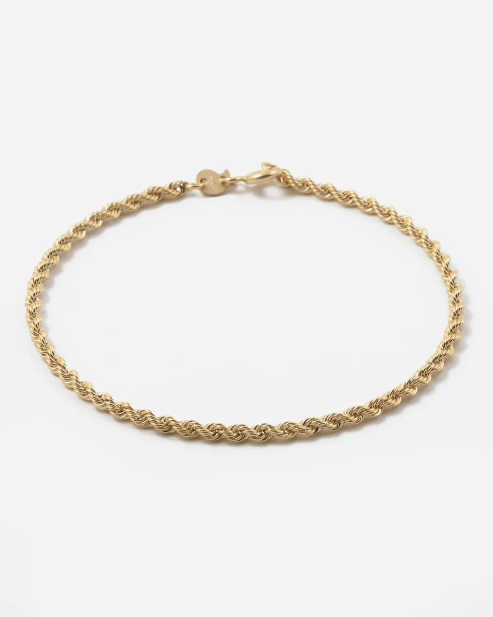 BRACCIALE CORDA 050 IN ORO 9 KT