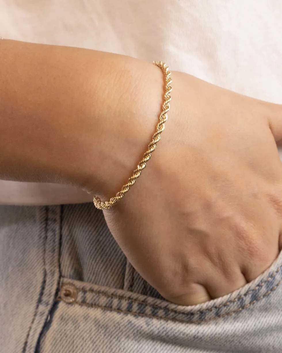 BRACCIALE CORDA 060 IN ORO 9 KT