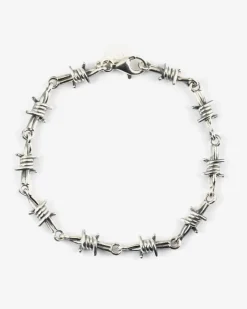 BRACCIALE FILO SPINATO IN ARGENTO