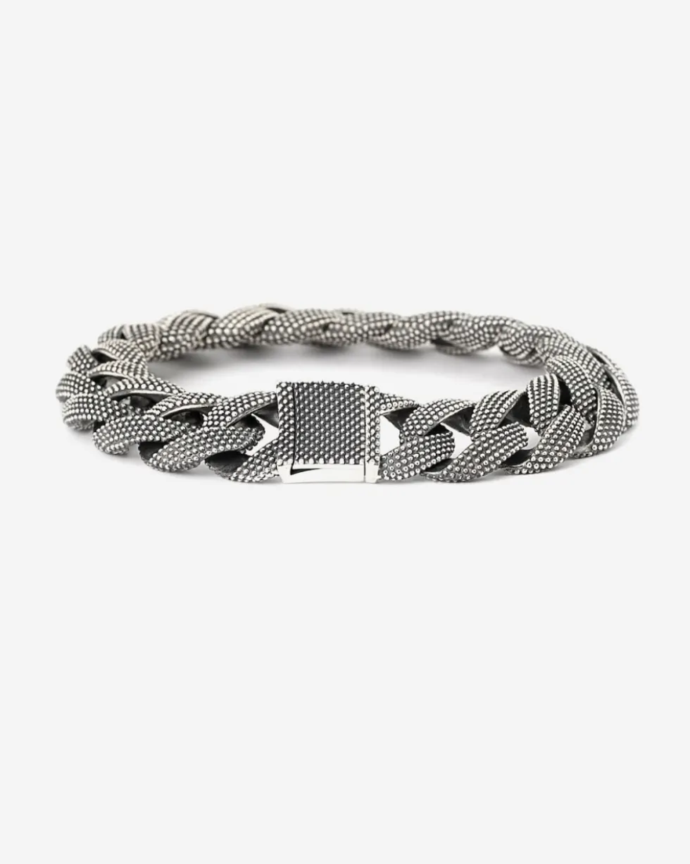 BRACCIALE GRUMETTA PUNTINATA IN ARGENTO