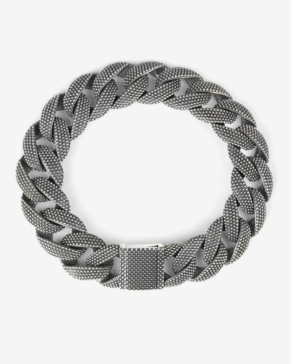 BRACCIALE GRUMETTA PUNTINATA IN ARGENTO