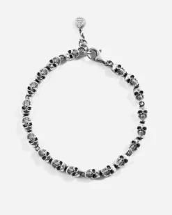 BRACCIALE IN ARGENTO CON TESCHI OSSUARY