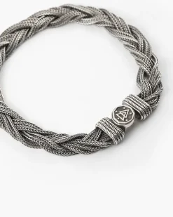 BRACCIALE IN ARGENTO INTRECCIATO MATRIX