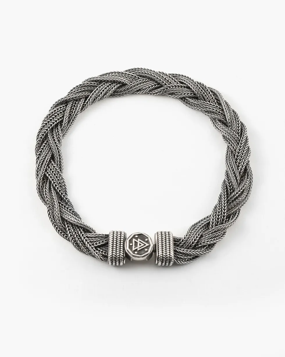 BRACCIALE IN ARGENTO INTRECCIATO MATRIX