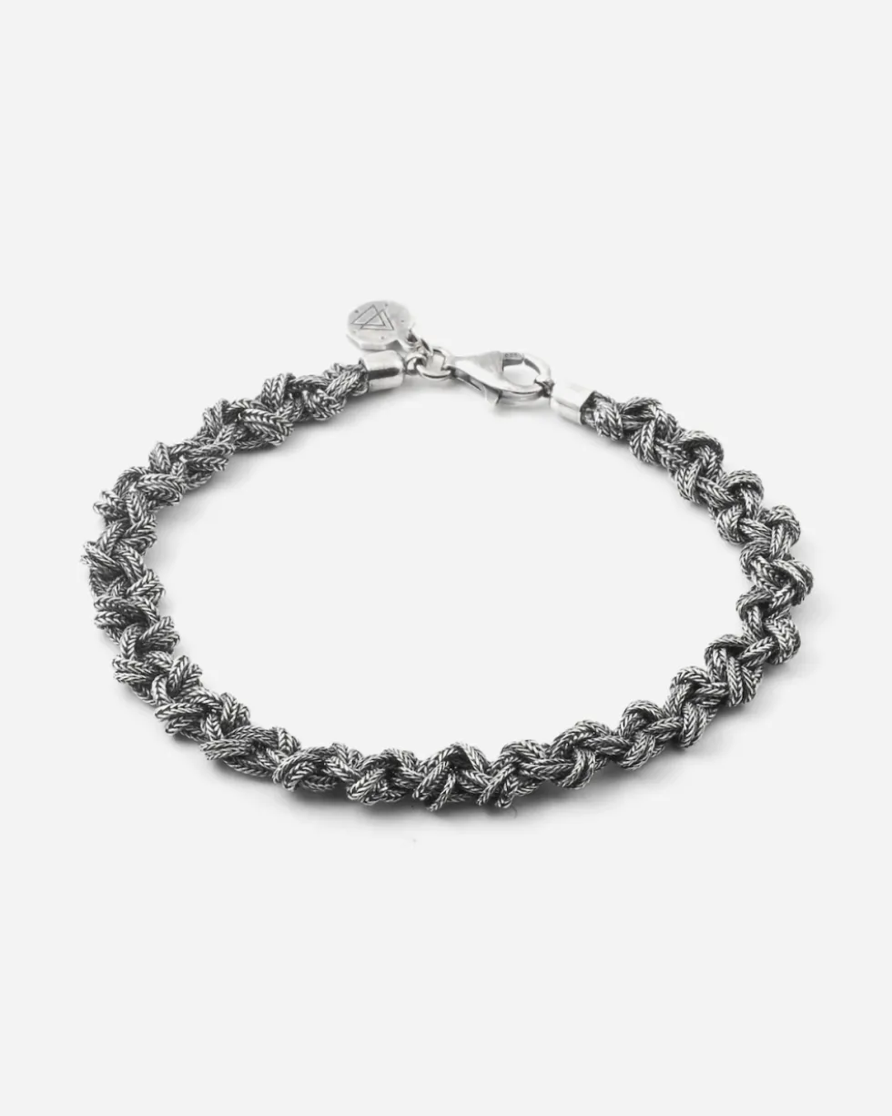 BRACCIALE INTRECCIO NODI PICCOLI IN ARGENTO