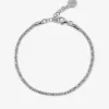 BRACCIALE LUCE IN ARGENTO RODIATO