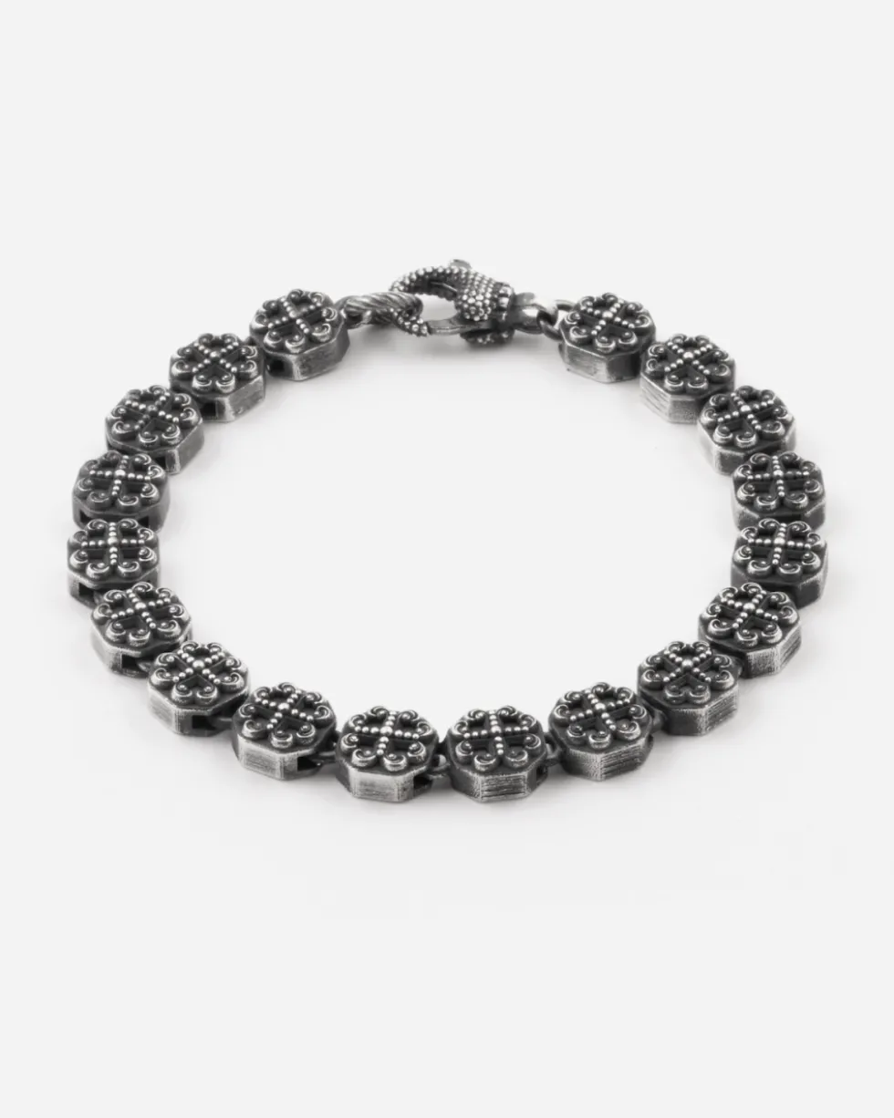 BRACCIALE MODULI GOTICI OTTAGONALI REUNIÓN IN ARGENTO