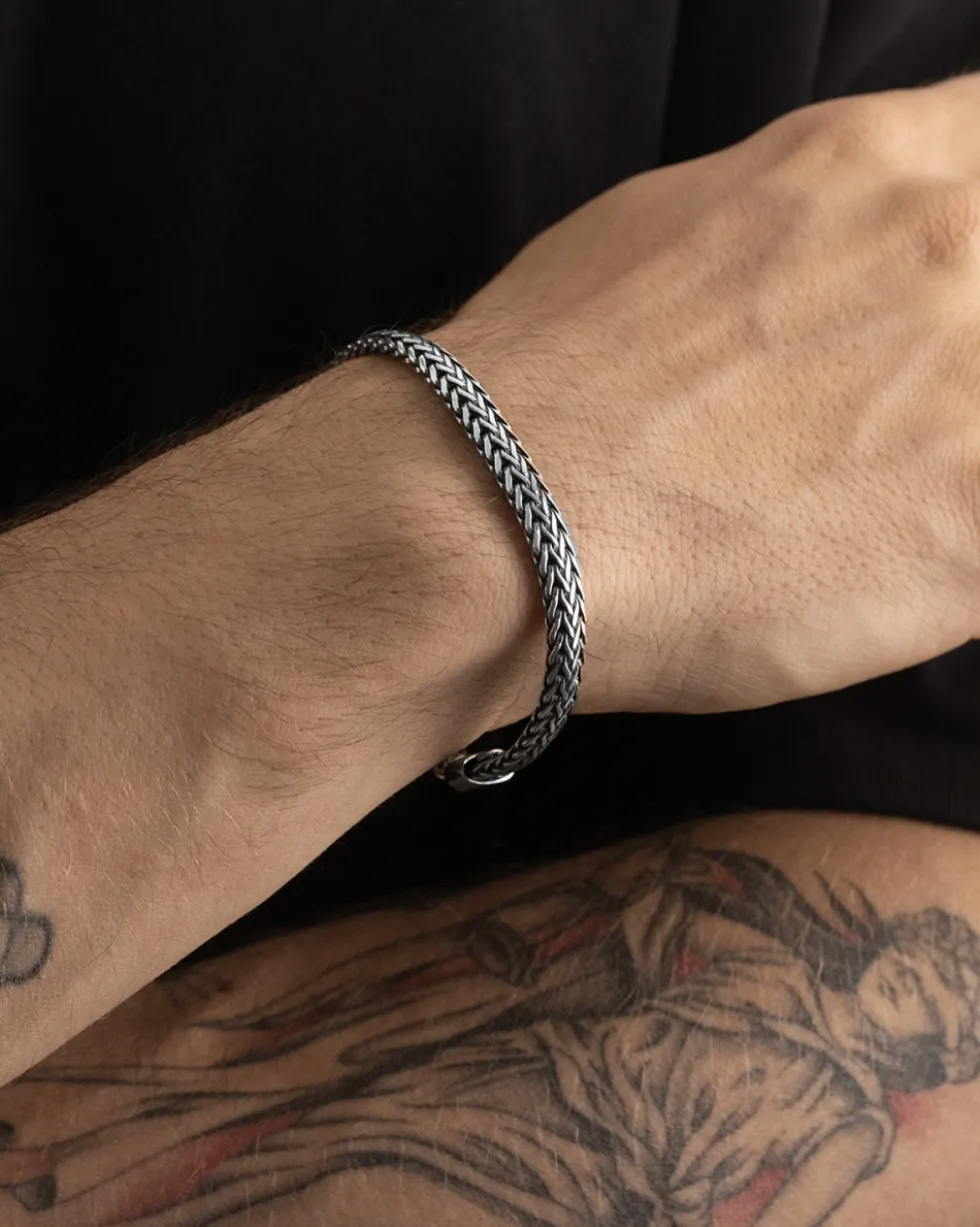 BRACCIALE OVAL PERSIAN WAVE IN ARGENTO