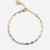 BRACCIALE SMALTO MULTICOLOR GRANDE PLACCATO ORO