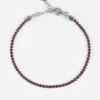 BRACCIALE TENNIS IN ARGENTO CON PIETRE FUCSIA CABOCHON