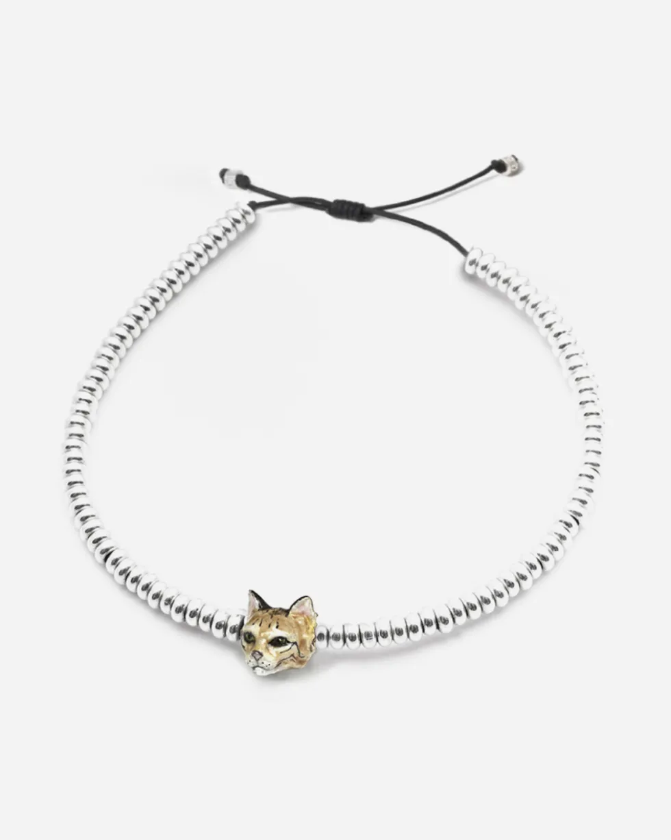 BRACCIALE TESTA GATTO NORVEGESE SMALTATO