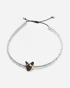BRACCIALE TESTA GATTO SIAMESE SMALTATO