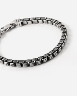 BRACCIALE VENEZIANA RIGATA IN ARGENTO