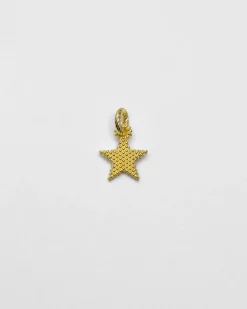 CIONDOLO CHARM STELLA PUNTINATA PLACCATO ORO