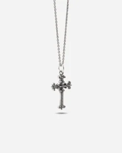 CIONDOLO CROCE GOTICA PICCOLA GRACIA IN ARGENTO