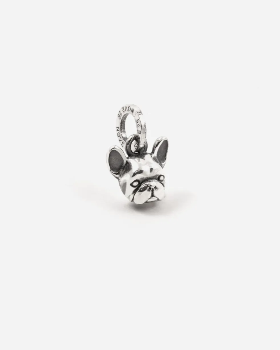 CIONDOLO MINI CHARM BULLDOG FRANCESE IN ARGENTO