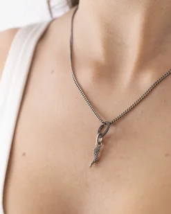 CIONDOLO MINI CHARM CORNINO PUNTINATO IN ARGENTO
