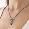 CIONDOLO MINI CHARM CUORE PUNTINATO IN ARGENTO