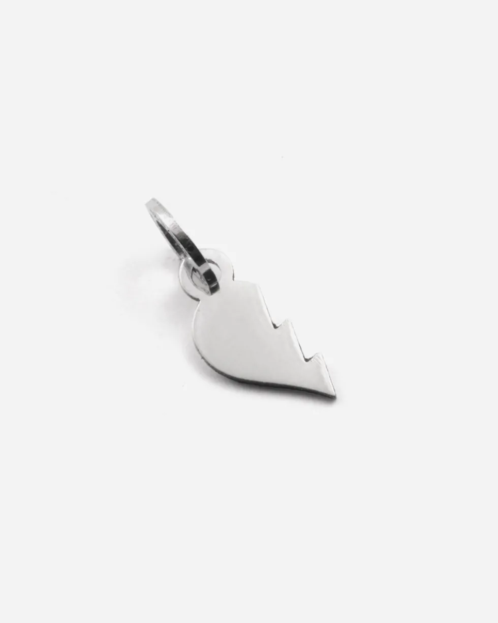 CIONDOLO MINI CHARM CUORE SPEZZATO IN ARGENTO