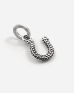 CIONDOLO MINI CHARM FERRO DI CAVALLO PUNTINATO IN ARGENTO