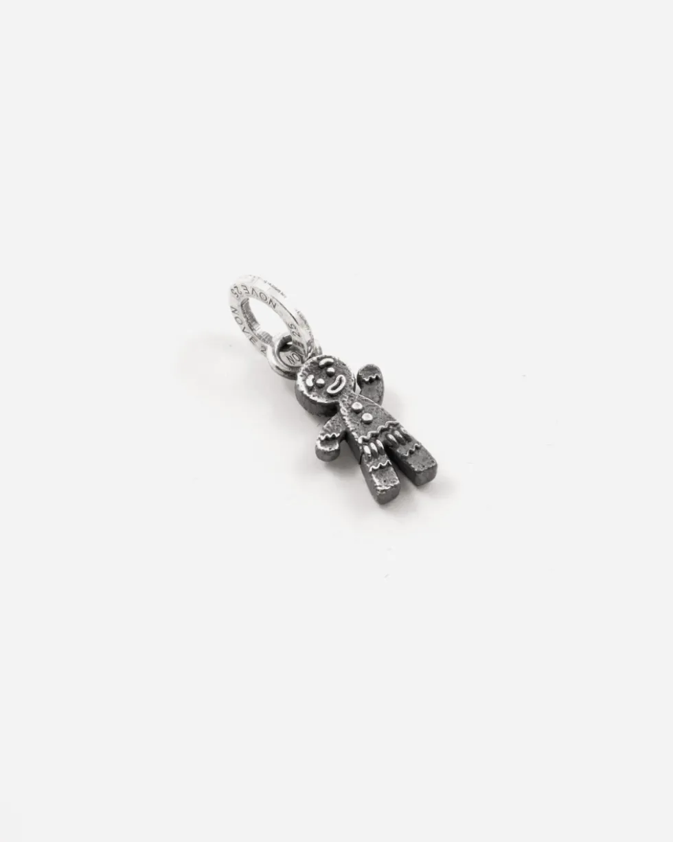 CIONDOLO MINI CHARM OMINO BISCOTTINO IN ARGENTO