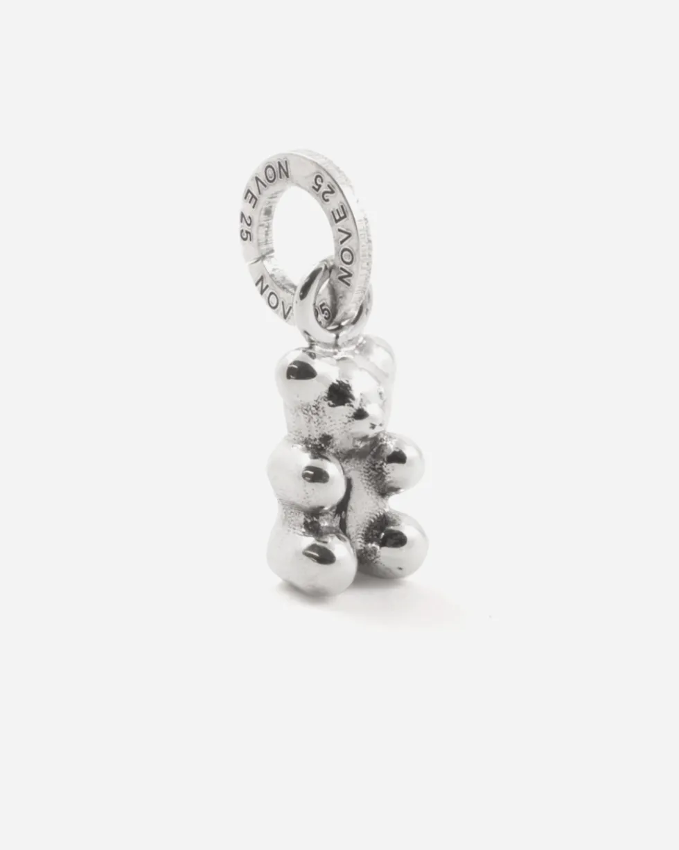 CIONDOLO MINI CHARM ORSETTO GOMMOSO IN ARGENTO