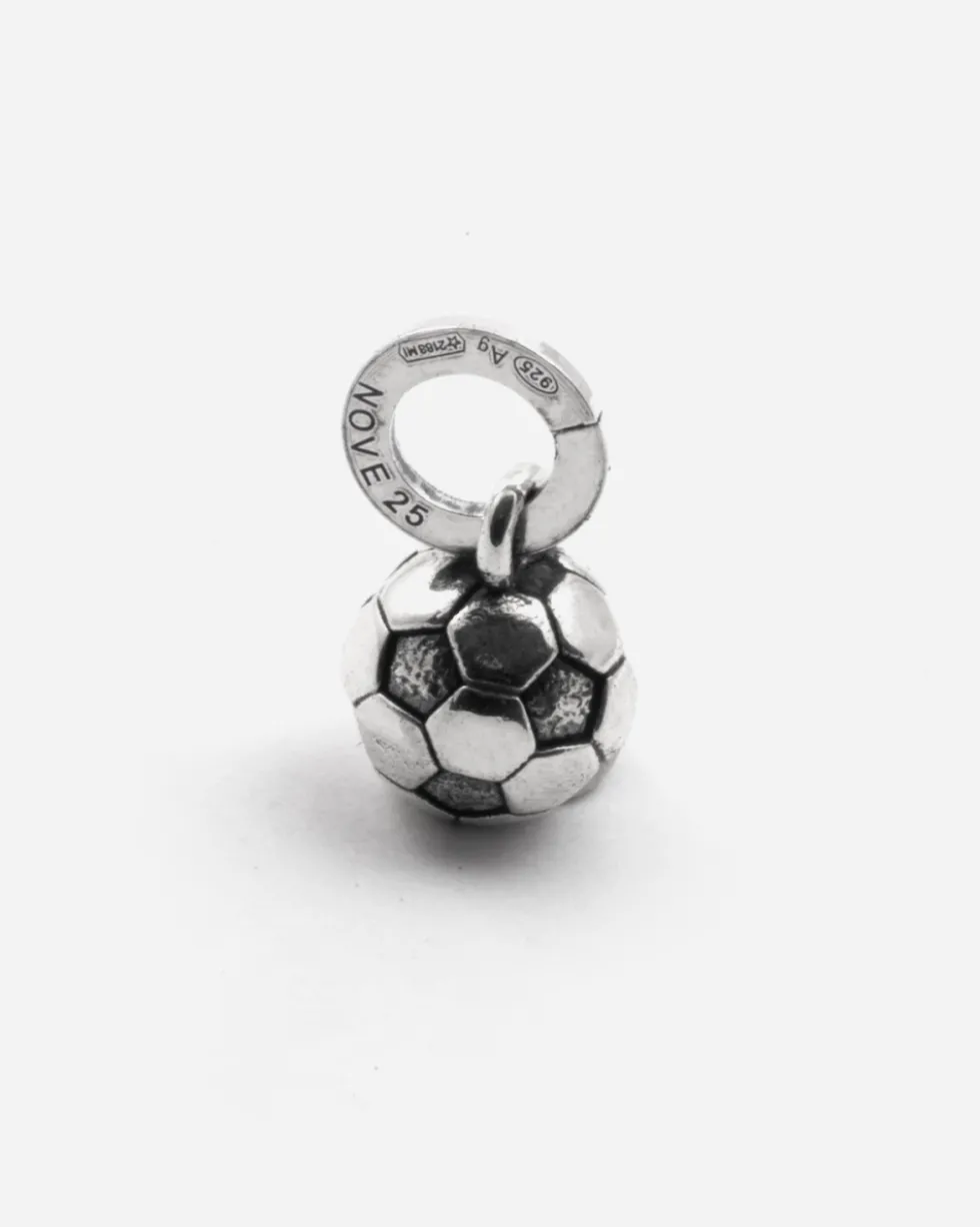CIONDOLO MINI CHARM PALLA DA CALCIO IN ARGENTO