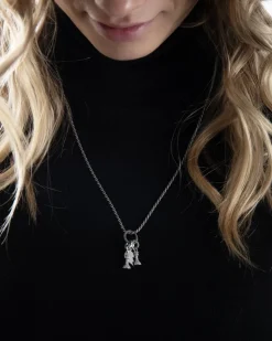 CIONDOLO MINI CHARM RE PUNTINATO IN ARGENTO