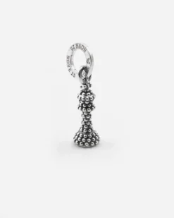 CIONDOLO MINI CHARM RE PUNTINATO IN ARGENTO