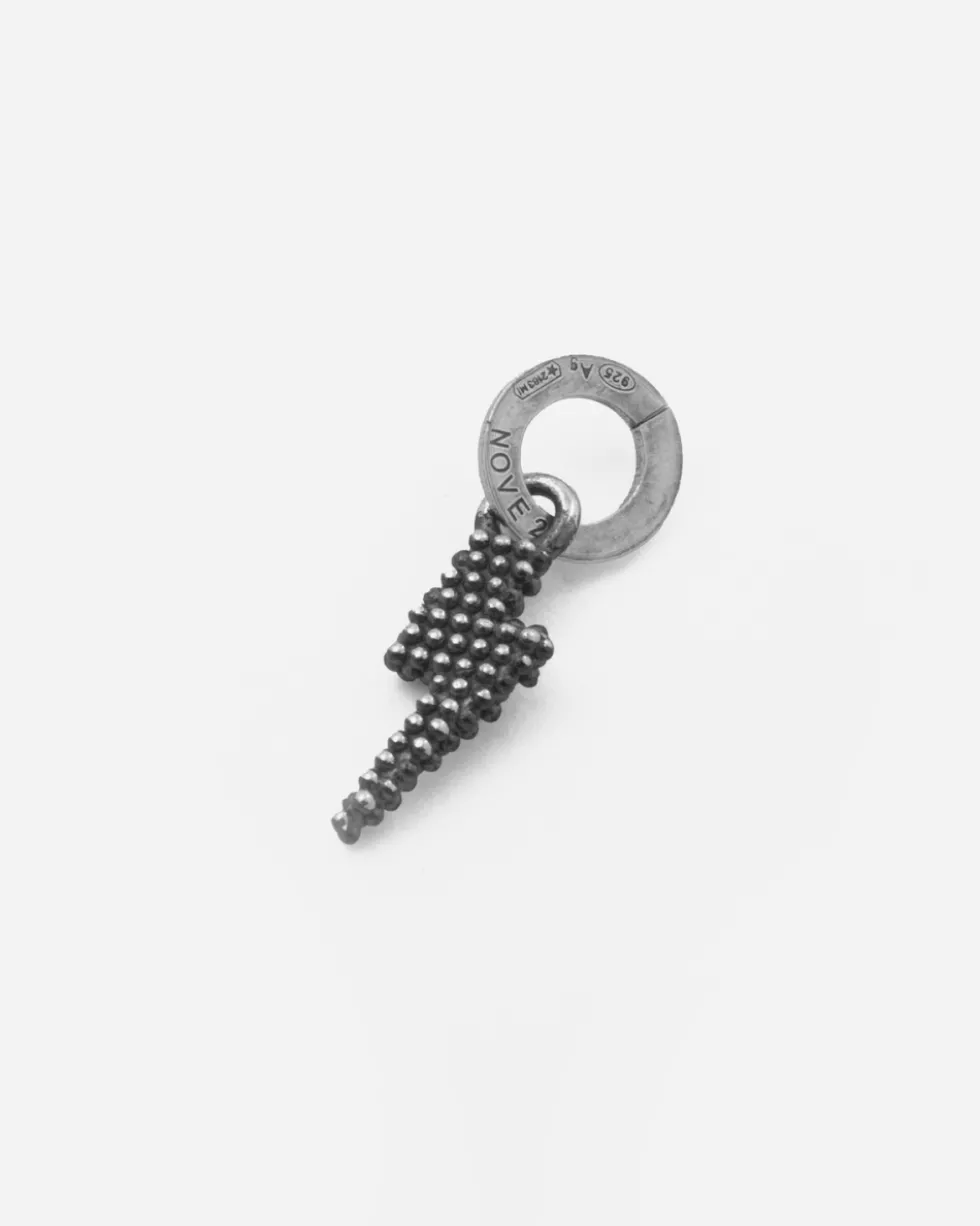 CIONDOLO MINI CHARM SAETTA PUNTINATA IN ARGENTO