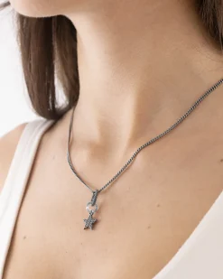 CIONDOLO MINI CHARM STELLA PUNTINATA IN ARGENTO